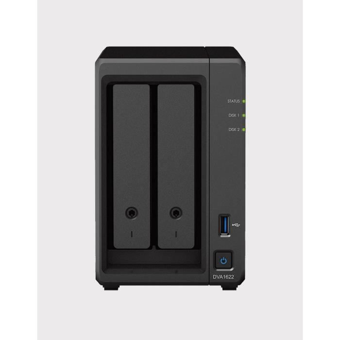 Serveur d'enregistrement - SYNOLOGY - DVA1622 - 2 Baies - HDD - SATA de 3,5SYNOLOGY DVA1622 - serveur d'enregistrement - 2 Baies HD