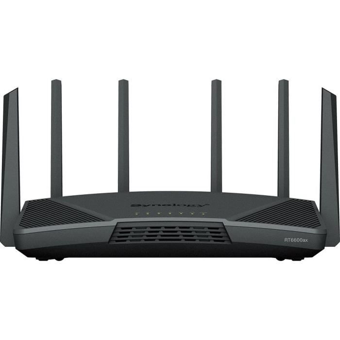 Routeur WiFi 6 Tri band jusqu'a 6,6 Gbit/s - SYNOLOGY - RT6600AX - 6 antennes - Blanc