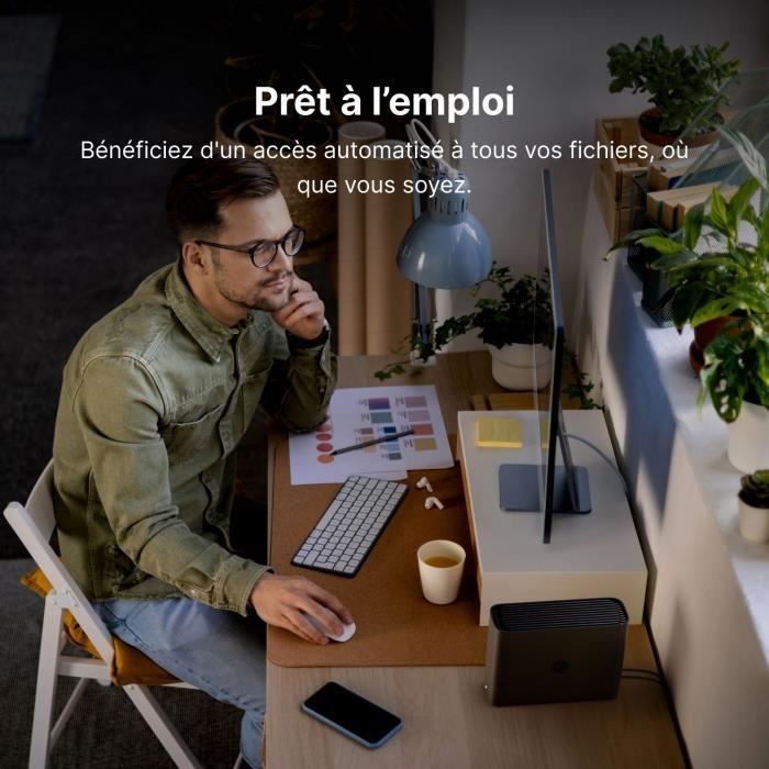 Serveur NAS - SYNOLOGY - BST150-4T  BeeStation 4 To - Sauvegarde simultanée des fichiers Windows et des photos iOS/Android