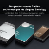 Stockage de fichiers / Sauvegarde - SYNOLOGY - DS925+ - NAS avancé - 4 baies - Réseau 2.5Gbit/s