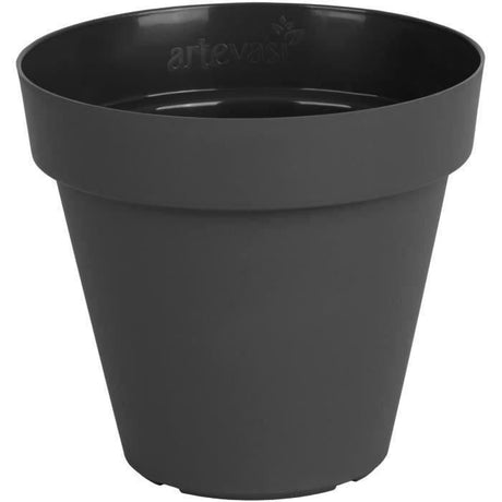 ARTEVASI Pot de fleurs CAPRI - Anthracite - Résistant au gel - 40 x 40 x 34,7 cm - 28,3L