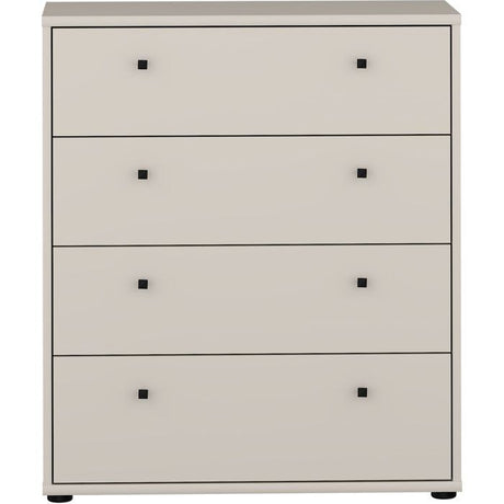 Commode TEMPRA 4 Tiroirs - Décor cachemire – L 73,7 × P 34,8 × H 85,5 cm