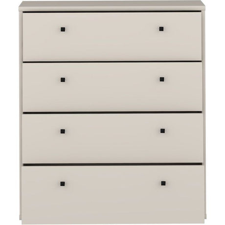 Commode TEMPRA 4 Tiroirs - Décor cachemire – L 73,7 × P 34,8 × H 85,5 cm