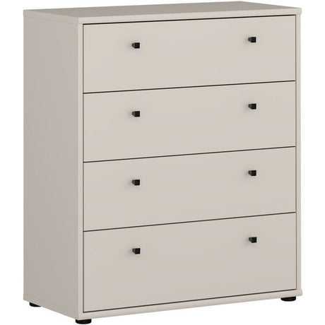 Commode TEMPRA 4 Tiroirs - Décor cachemire – L 73,7 × P 34,8 × H 85,5 cm