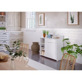 Buffet Cuisine - 2 portes + 1 tiroir - MÈlaminÈ blanc - L 100 x P 42 x H 95 cm