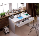 Bureau grand tiroir - MÈlaminÈ chene - 110 x 56 x 81,5 cm