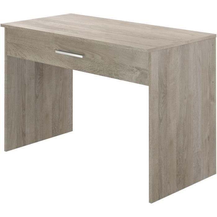 Bureau grand tiroir - MÈlaminÈ chene - 110 x 56 x 81,5 cm