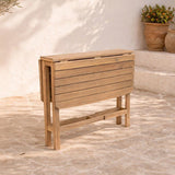 Table de jardin - FERRET - Pliante - Bois d'Acacia FSC - 21/55/90 x 90 x 75 cm - 4 personnes