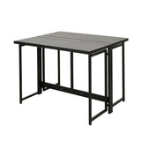 Table de jardin - FERRET - Pliante - Métal - Noir - 98 x 80 x 72 cm - 4 personnes