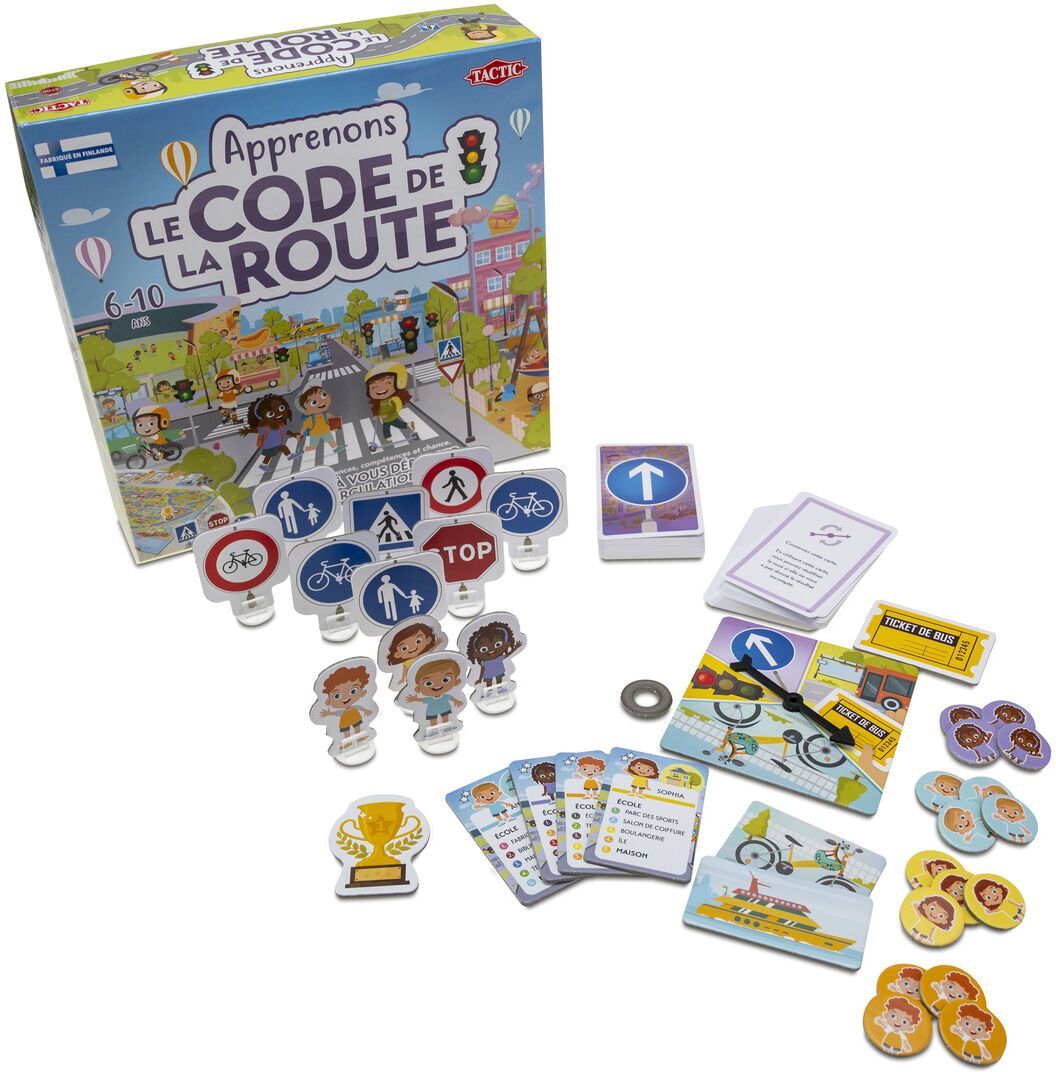 Apprenons le Code de la Route - Jeu éducatif - TACTIC - 2 joueurs et plus - Des 6 ans