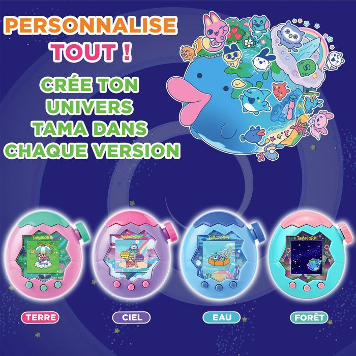 Tamagotchi - BANDAI - Tamagotchi Paradise - Modele Foret - Animal Virtuel a élever - Tamagotchi avec molette de Zoom - 43424