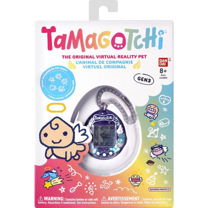 Tamagotchi - BANDAI - Tamagotchi original - Angel Night Garden - Animal électronique virtuel avec écran couleur, 3 boutons et jeux