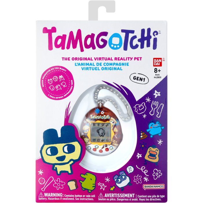 Tamagotchi - BANDAI - Tamagotchi original - Tama Yummy - Animal électronique virtuel avec écran couleur, 3 boutons et jeux