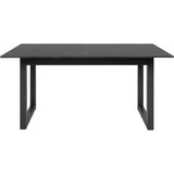 Table extensible Austin 80A - Décor ardoise foncé et anthracite - Allonge de 40 cm incluse - L160-200 x H75 x P90 cm