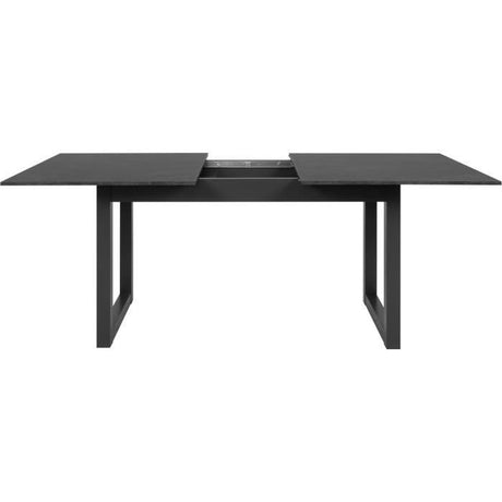 Table extensible Austin 80A - Décor ardoise foncé et anthracite - Allonge de 40 cm incluse - L160-200 x H75 x P90 cm
