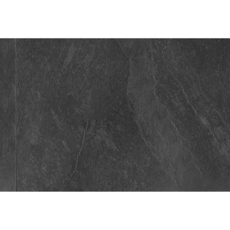 Table extensible Austin 80A - Décor ardoise foncé et anthracite - Allonge de 40 cm incluse - L160-200 x H75 x P90 cm