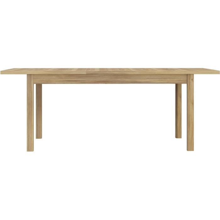 Table a manger extensible ouverture synchronisée - COMO - Chene - Rectangulaire - 160/207 x 90 x 76,6 cm