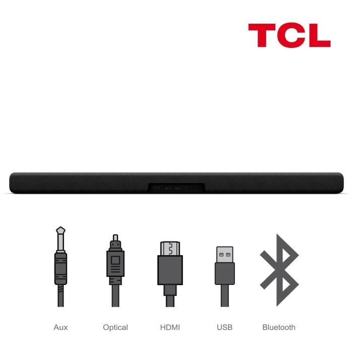 TCL TS8212 - Barre de son 2.1.2 - Caisson de basses sans fil - Dolby Atmos - HDMI eARC - Bluetooth - 300W