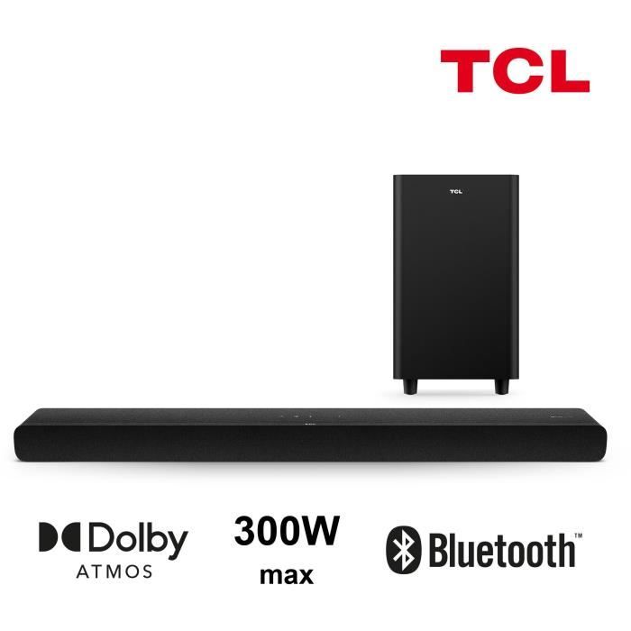 TCL TS8212 - Barre de son 2.1.2 - Caisson de basses sans fil - Dolby Atmos - HDMI eARC - Bluetooth - 300W