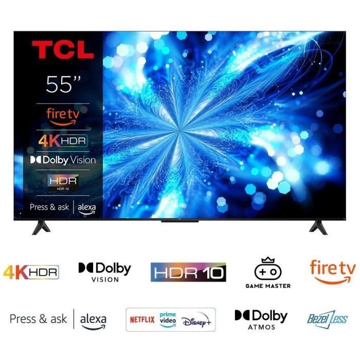 TCL 55PF650 - TV LED 55 (139 cm) - 4K UHD 3840x2160 - HDR10 - Smart TV - 3xHDMI 2.1 - WiFi