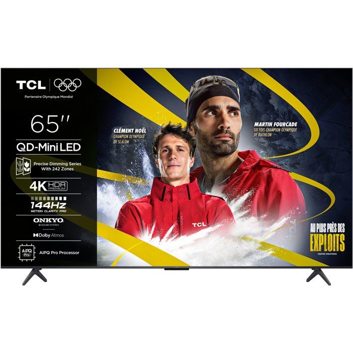 TCL 65C6K - TV QLED MiniLED 65" (165 cm) - 4K UHD 3840x2160 - 144 Hz - Dolby Vision - Google TV  - 4xHDMI 2.1 - WiFi