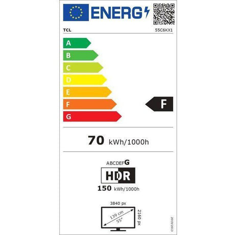 TCL 55C6K - TV QLED MiniLED 55 (140 cm) - 4K UHD 3840x2160 - 144 Hz - Dolby Vision - Google TV  - 4xHDMI 2.1 - WiFi