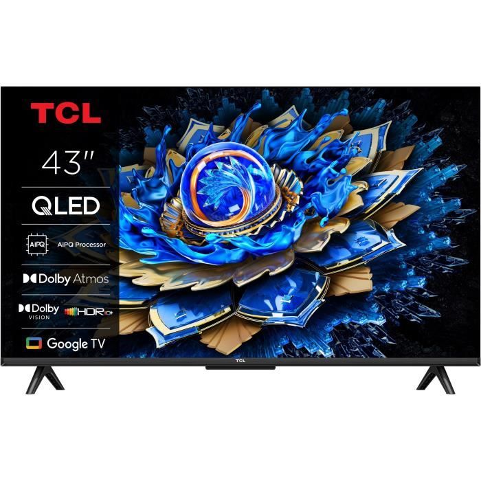 TCL 43T69C - TV QLED 43 (109 cm) - 4K UHD 3840x2160 - HDR10+ - Android TV  - 3xHDMI 2.1 - WiFi
