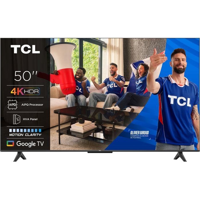 TCL 50P6K - TV LED 50 (126 cm) - 4K UHD 3840x2160 - HDR10+ - Google TV  - 3xHDMI 2.1 - WiFi