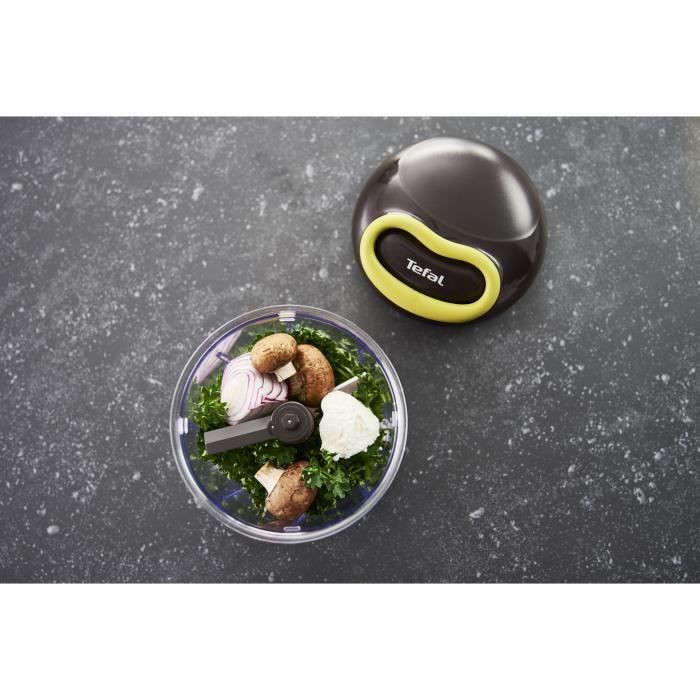 TEFAL Hachoir 5 sec manuel 900ml, Lames acier inoxydable haute qualitÈ, DÈcouper, Hacher, Mixer, Cuisine rapide et facile K1321324