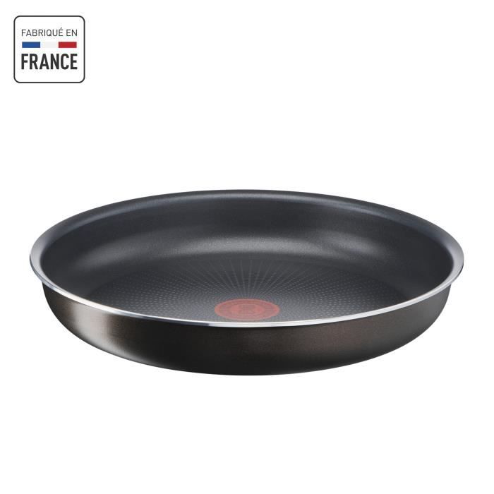 TEFAL INGENIO Easy Plus Poele 28 cm, Non induction, Antiadhésif, Empilable, Compatible Lave-vaisselle, Fabriqué en France L1509202