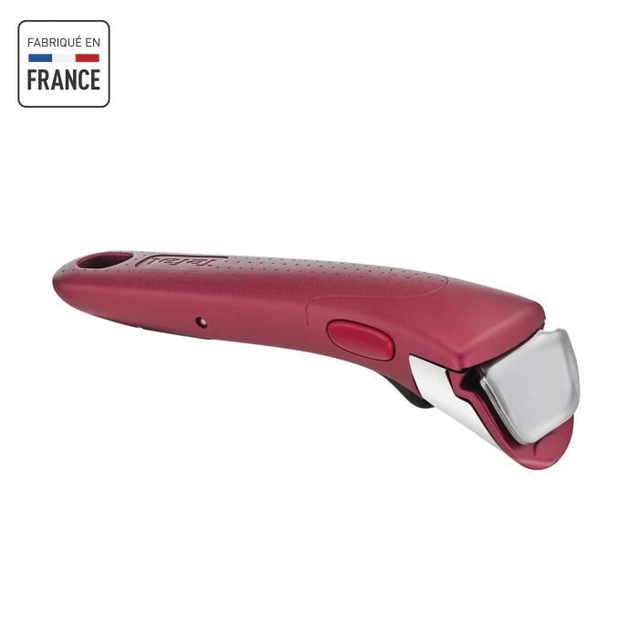 TEFAL INGENIO Poignée amovible Rouge, Empilable, Amovible, Verrouillage sécurité 3 points, Garantie 10 ans, Expertise L9863102