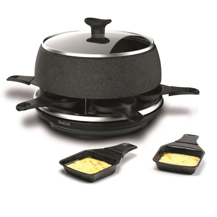 TEFAL Appareil a raclette, 6 personnes, Compact, Rangement facile, Livre de recettes inclus, Fabriqué en France RE12C801