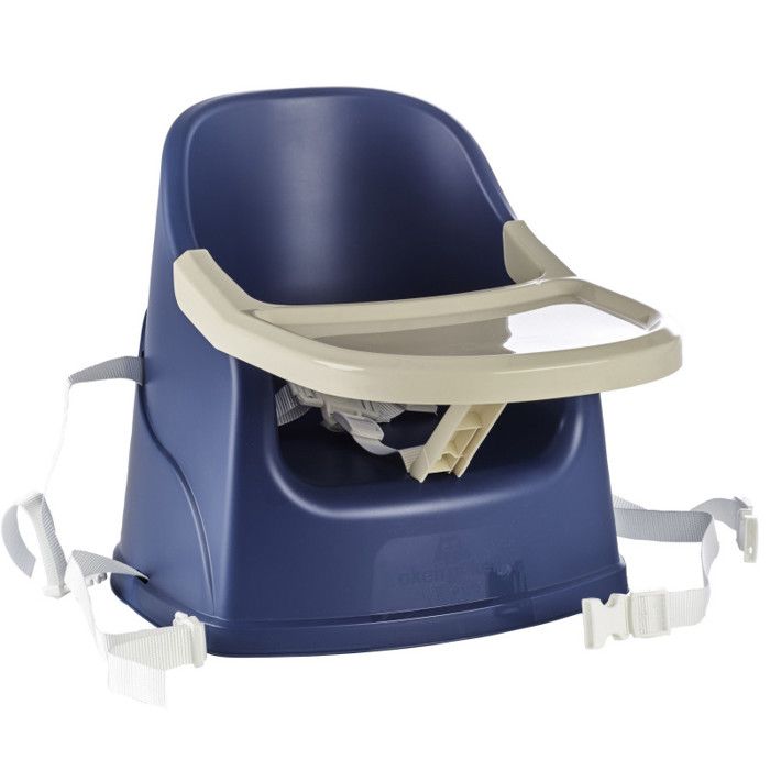 THERMOBABY - Rehausseur De Chaise YOUPLA - De 6 Mois a 3 ans - Tablette Amovible - Léger - Compact - Bleu Océan -Fabriqué en France