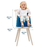 THERMOBABY - Rehausseur De Chaise YOUPLA - De 6 Mois a 3 ans - Tablette Amovible - LÈger - Compact - Bleu OcÈan -FabriquÈ en France