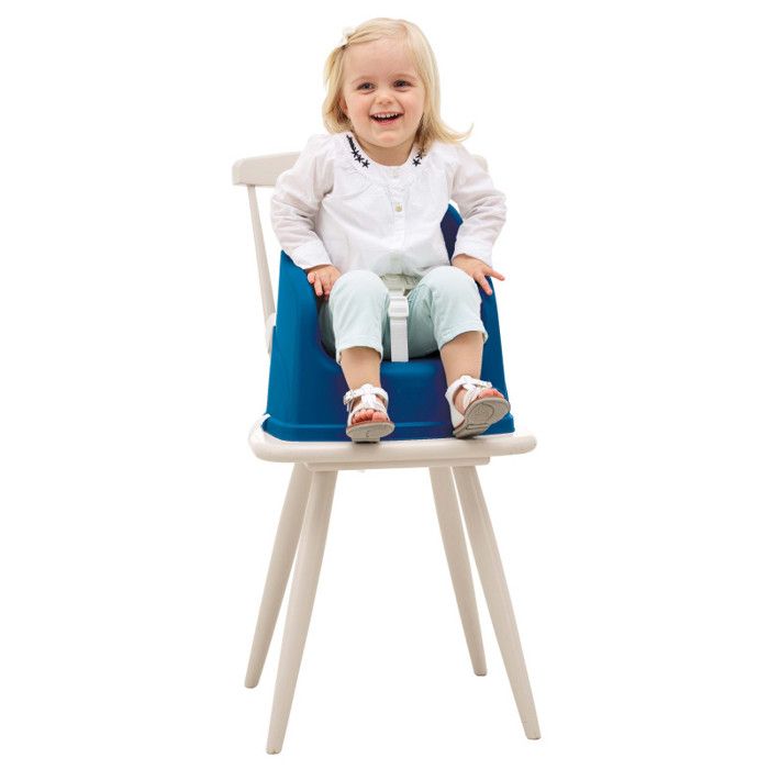 THERMOBABY - Rehausseur De Chaise YOUPLA - De 6 Mois a 3 ans - Tablette Amovible - LÈger - Compact - Bleu OcÈan -FabriquÈ en France