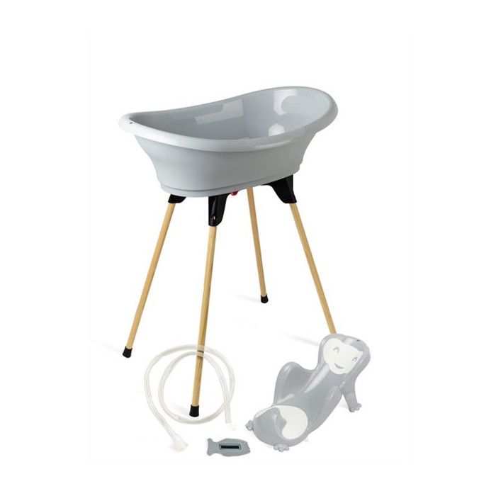 THERMOBABY Pack baignoire VASCO 5 en 1 Gris charme - Fabriqué en France