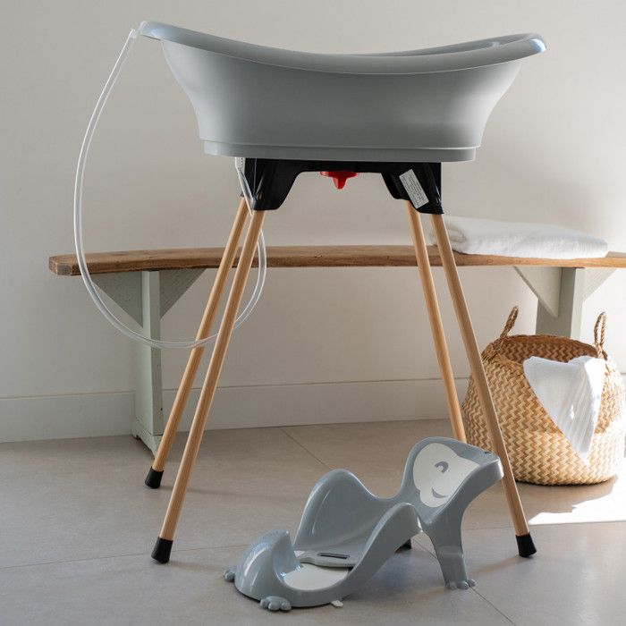 Pack baignoire THERMOBABY VASCO 5 en 1 Rose poudre - Fabriqué en France