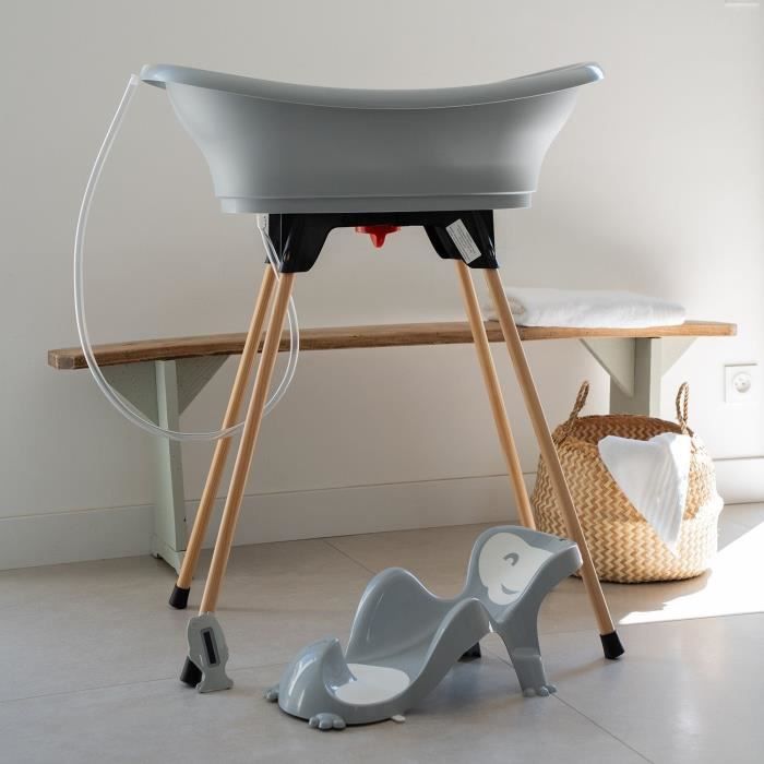 Pack baignoire THERMOBABY VASCO 5 en 1 Fleur bleue - Fabriqué en France