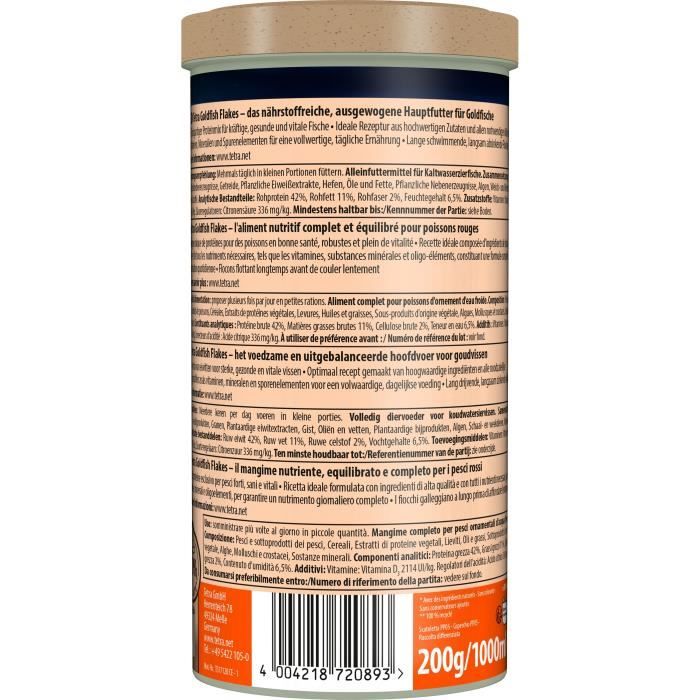 Tetra Goldfish Flocons - TETRA - Aliment complet en flocons pour poissons rouges - 1 L