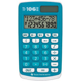 Calculatrice scientifique - TEXAS INSTRUMENTS - TI-106 II Solaire - Bleu