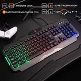 Pack Gamer 3 en 1 - The G-Lab - COMBO HELIUM - Souris Filaire - Clavier Filaire - Tapis de Souris