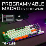 Clavier Gaming - THE G-LAB - KEYZ-MERCURY-C/FR - MÈcanique - TKL - 3coloris Blanc+Noir+OrangeFR