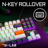 Clavier Gaming - THE G-LAB - KEYZ-MERCURY-C/FR - MÈcanique - TKL - 3coloris Blanc+Noir+OrangeFR