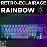 Clavier Gamer - The G-Lab - KEYZ HYDROGEN - 60% Format Compact - Rétroéclairé - Filaire - Noir/Gris