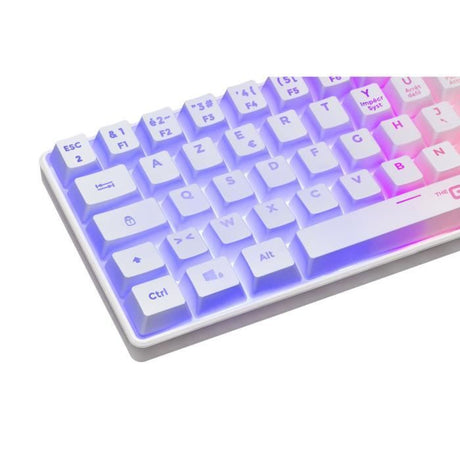 Clavier Gamer - Membrane - The G-Lab - KEYZ HYDROGEN WL - Rétroélairage arc-en-ciel - Sans fil - Semi mécanqiue - Azerty - Blanc