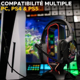 Casque Gamer Filaire - The G-Lab - KORP COBALT 7.1 - Son 7.1 Surround - USB - RGB
