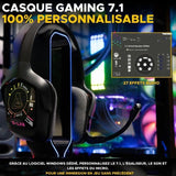 Casque Gamer Filaire - The G-Lab - KORP COBALT 7.1 - Son 7.1 Surround - USB - RGB