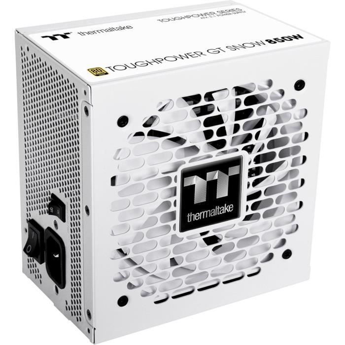 THERMALTAKE - Toughpower GT Snow - Alimentation PC - 850 W - 80+ Gold - ATX3.1 - Full modulaire - PCI-E 5.1 12VHPWR