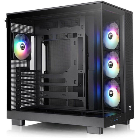 Boîtier PC sans alimentation - THERMALTAKE - View 380 XL TG ARGB - Moyen tour - Format ATX - 4x120mm A-RGB inclus - Noir