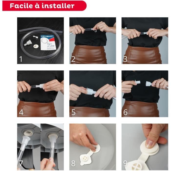 Thermobaby - Tuyau de vidange baignoire lagon & vasco blanc